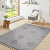 Guros - 6' X 9' Trellis Indoor / Outdoor Area Rug - White / Gray