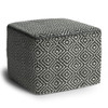 Briella - Square Woven Outdoor / Indoor Pouf - Gray