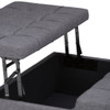 Harrison - Coffee Table Storage Ottoman - Dark Gray