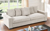 Luxe Sofa With 5 Matching Toss Pillows, Sleek Design, Spacious And Comfortable 3 Seater Couch