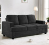 Modern Sofa, Comfortable 3 Seater Couch With Deep Seating, Loose Back Cushions, Wide Arms