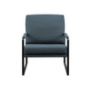 Contemporary Square Metal Frame Accent Chair