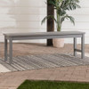 Modern Slat Top Solid Wood Patio Bench