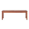 Modern Slat Top Solid Wood Patio Bench