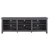 Modern Transitional 3 Shelf Open Storage 70" TV Stand For 80" TVs