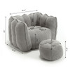 Soft Bean Bag Chair With High Resilient Foam (Chips) - Gray