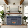 Fireplace TV Stand For TVs Up To 80" - Blue