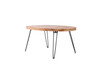 Oval Natural Reclaimed Wood Foldable Cocktail Table For Your Living Room - Natural
