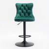 Swivel Barstools Adjusatble Seat Height, Modern Upholstered Bar Stools With Backs Comfortable Tufted For Home Pub And Kitchen Island (Set of 2)