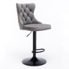 Swivel Barstools Adjusatble Seat Height, Modern Upholstered Bar Stools With Backs Comfortable Tufted For Home Pub And Kitchen Island (Set of 2)