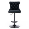 Swivel Barstools Adjusatble Seat Height, Modern Upholstered Bar Stools With Backs Comfortable Tufted For Home Pub And Kitchen Island (Set of 2)