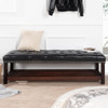 Bedroom End Of Bed Bench Tufted Upholstered End Of Bed Bench End Of Bed Entrance Shoe Bench With Nailhead Trim And Shelf Bedroom Upholstered Bench Living Room Shoe Rack Footstool