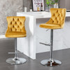 Swivel Barstools Adjusatble Seat Height From 25-33", Modern Upholstered Base Bar Stools With Backs Comfortable Tufted For Home Pub And Kitchen Island (Set of 2)