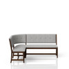 Curved Dining Bench Upholstered Curved Bench - Beige