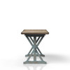 X Based Counter Height Dining Table - Aqua Blue