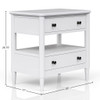 Open Nightstand With 2 Drawers