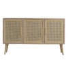 Wooden Accent TV Cabinet With 3 Doors - Brown