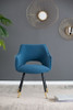 Side Chair, Living Room Bedroom Kitchen Vanity Accent Chair (Set of 2) - Blue