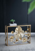 Console Table With Mirrored Glass Top, Modern Entryway Table For Living Room Foyer Entryway - Gold
