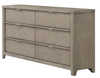 6 Drawer Dresser - Light Gray