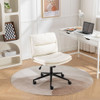 Bizerte - Adjustable Swivel Criss-Cross Chair, Wide Seat / Office Chair / Vanity Chair - White