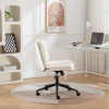 Bizerte - Adjustable Swivel Criss-Cross Chair, Wide Seat / Office Chair / Vanity Chair - White