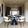 Bentwood Swivel Dining Chairs (Set of 2) - White / Walnut