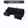 Modern Comfy Deep Seat Modular Sectional Sofa Cloud Couch With Ottoman