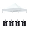 Canopy Replacement Top With 4 Pack W8 Bags, Pop Up Tent Cover Only, Frame Not Included