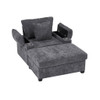 Modern Oversized Chair With Ottoman, Cupholders And USB Charging Ports