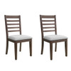 Upholstered Armless Chairs With High Ladder Back
