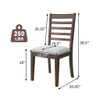 Upholstered Armless Chairs With High Ladder Back