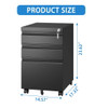 Metal Drawer Mobile File Cabinet With Lock For Home Office Organizer