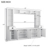 Minimalist Entertainment Wall Unit Set With Bridge For TVs Up To 75"