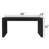 Modern Rustic Wood Table, Rectangular Living Room Center Table With Floating Top Design
