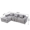 L - Shape Modern Minimalist Modular Sectional Sofa, Upholstered Cloud Couch With Deep Seats