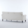 Rolled Arm Sofa With Nailhead Trim With Wooden Legs