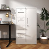 Metal Storage Vertical Filing Cabinet With Lock, 4 Drawers, 1 Door, Steel Construction, School / Office Use