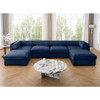 Contemporary Elegant Sofa With Storage And Ottoman