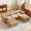 Contemporary Elegant Sofa With Storage And Ottoman