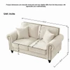 2 Seater Sofa With Rolled Arms, Tufted Upholstered Couch