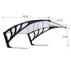 Weather Resistant Polycarbonate Canopy Outdoor Shade Cover For Robotic Lawn Mowers - Black