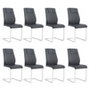 Modern Dining Chairs With Padded Seat, Metal Legs