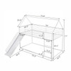 Twin Over Twin House Bunk Bed With Ladder And Slide