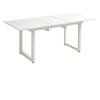 Square Extendable Dining Table With Metal Leg, Modern Space Saving Kitchen Table For Living Room
