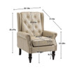 Modern Accent Armchair With Sturdy Wood Legs