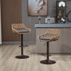 Modern Swivel Bar Stools Adjustable Counter Chairs With Footrest (Set of 2)