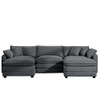 Modular Oversized Cushion Sofa With Ottoman, Low Back, Deep Seating Sofa Set
