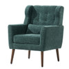 Modern Accent Chair, Arm Chairs For Living Room, Upholstered Mordern Armchair, Comfy Soft Padded Lounge Chair In Small Space, Bedroom, With Pillow, Solid Wood Leg