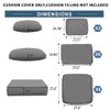 Outdoor Deep Seat Cushions For Patio Furniture Replacement, Cushion Set For Sectionals